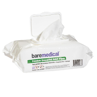 Baremedical Adult Premium Wipes Unscented - 33cm x 23cm