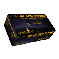 Mediflex Black Storm Heavy Duty Powder Free Nitrile Gloves - Various Sizes - Box 100