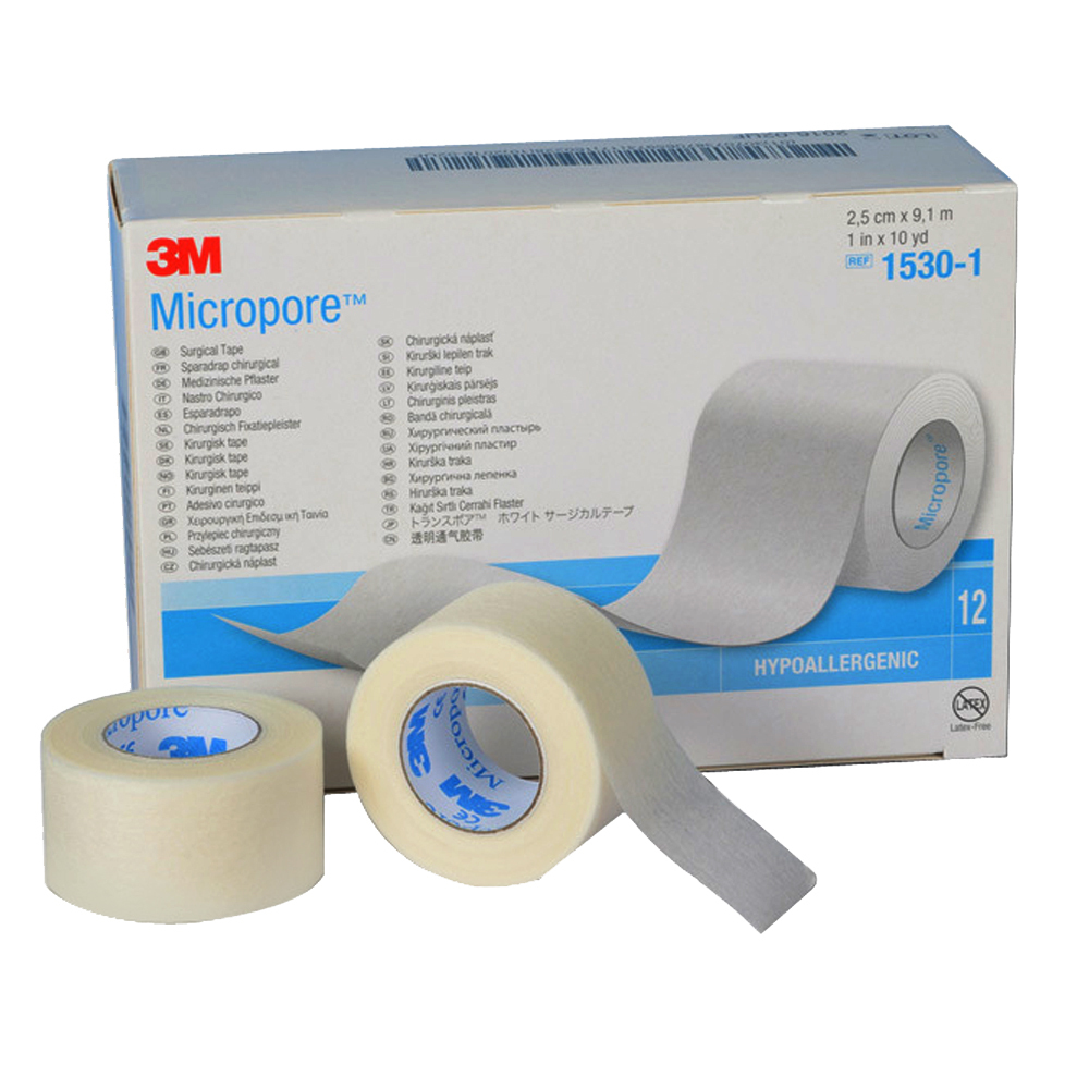 3M 1530-0, Micropore Surgical Tape, 1/2x10 Yards, 1 Item