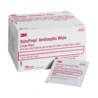 3M™ Solu-IV Swab Wipe - Large - 2% Chl 70% Alcohol - Box 100