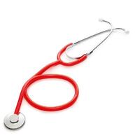 ABN Nurse Stethoscope Lightweight Stainless Steel - Red