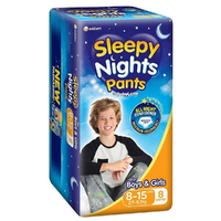 Babylove Sleepy Nights Overnight Pants - Ages 8 to 15 Years - Pack 8