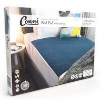 Conni Bed Pad 7003 1mx1m 2400ml Waterproof Blue Each