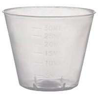 Medication Measure Plastic Graduated - 30mL - Box 200