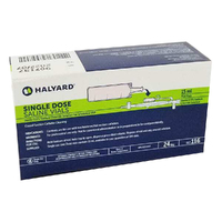 Halyard Saline Unit Single Dose 0.9% Sodium Chloride Solution - 15mL - Box 24