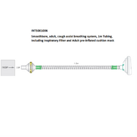 ClearLite CoughAssist breathing system, Adult Mask, Smoothbore Tubing 1m - Each