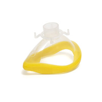 ClearLite CoughAssist face mask, size 3, small adult, yellow seal, with hook ring, 22F x 35