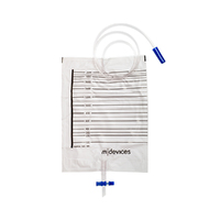 Mdevices Urine Bag T-Tapa Tubing - 110cm - 2000mL 