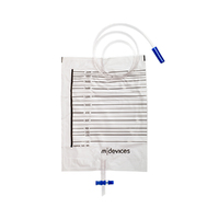 Mdevices Urine Bag T-Tapa Tubing - 110cm - 2000mL - Box 250