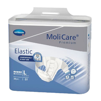 Molicare Premium Elastic 6D - Large Waist - 115cm x 145cm - 2349mL - Pack 30