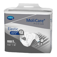Molicare Premium Elastic 10 D Slip - Large - Waist 115cm x 145cm - 4200mL - Pack 14