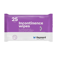 Reynard Incontinence Wipes - 33cm x 22cm - Pack 25
