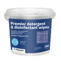 Reynard Premier Detergent & Disinfectant Wipes - Tub 280