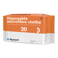 Reynard Disposable Microfibre Cloths Soft Pack - 40cm x 32cm - Pack 20
