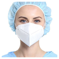 Softmed N95 Face Mask Flat Folded Elastic Earloops Plastic Nose Strip - Box 10