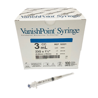 VanishPoint Retractable Syringe with Needle - 3mL - 23G / 1.5" (0.06-38mL)