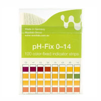 Westlab Indicator Test Strips Ph-Fix 0 to 14 Non-Bleed - 6 x 85mm - Box 100